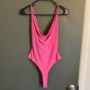 Meraki Pink Draped Bodysuit